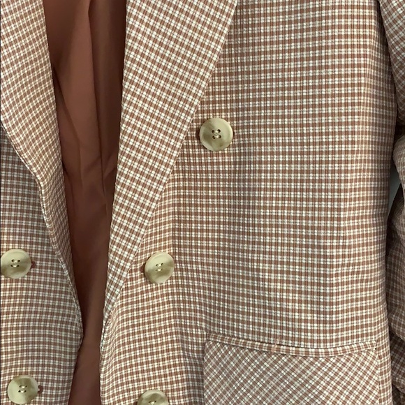 1.STATE Pink Gingham Blazer - Small - Picture 3 of 7
